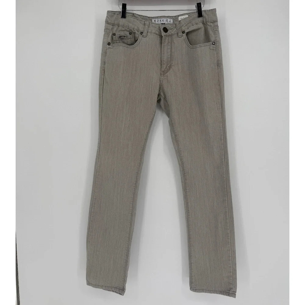Ezekiel Mens Gray Slim Straight Denim Jeans Size 32 Casual Skate Lifestyle
